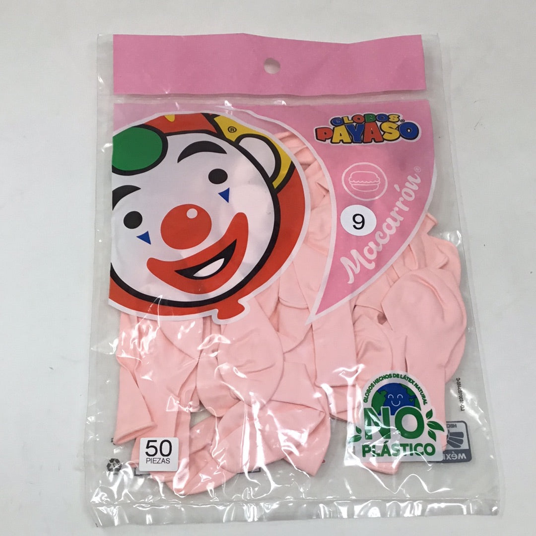 Globo payaso macarrón 9 50pz