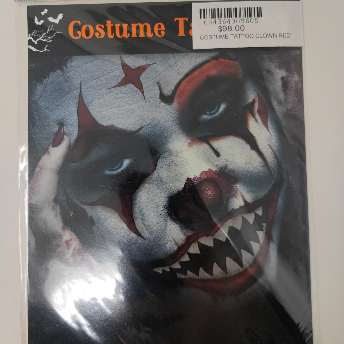 COSTUME TATTOO CLOWN RED