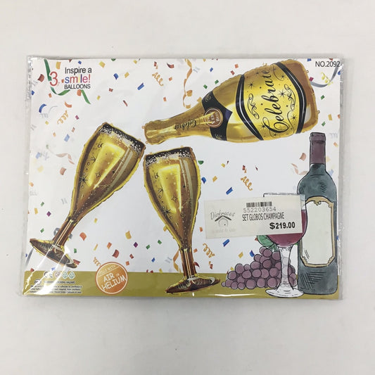 Set globos champagne