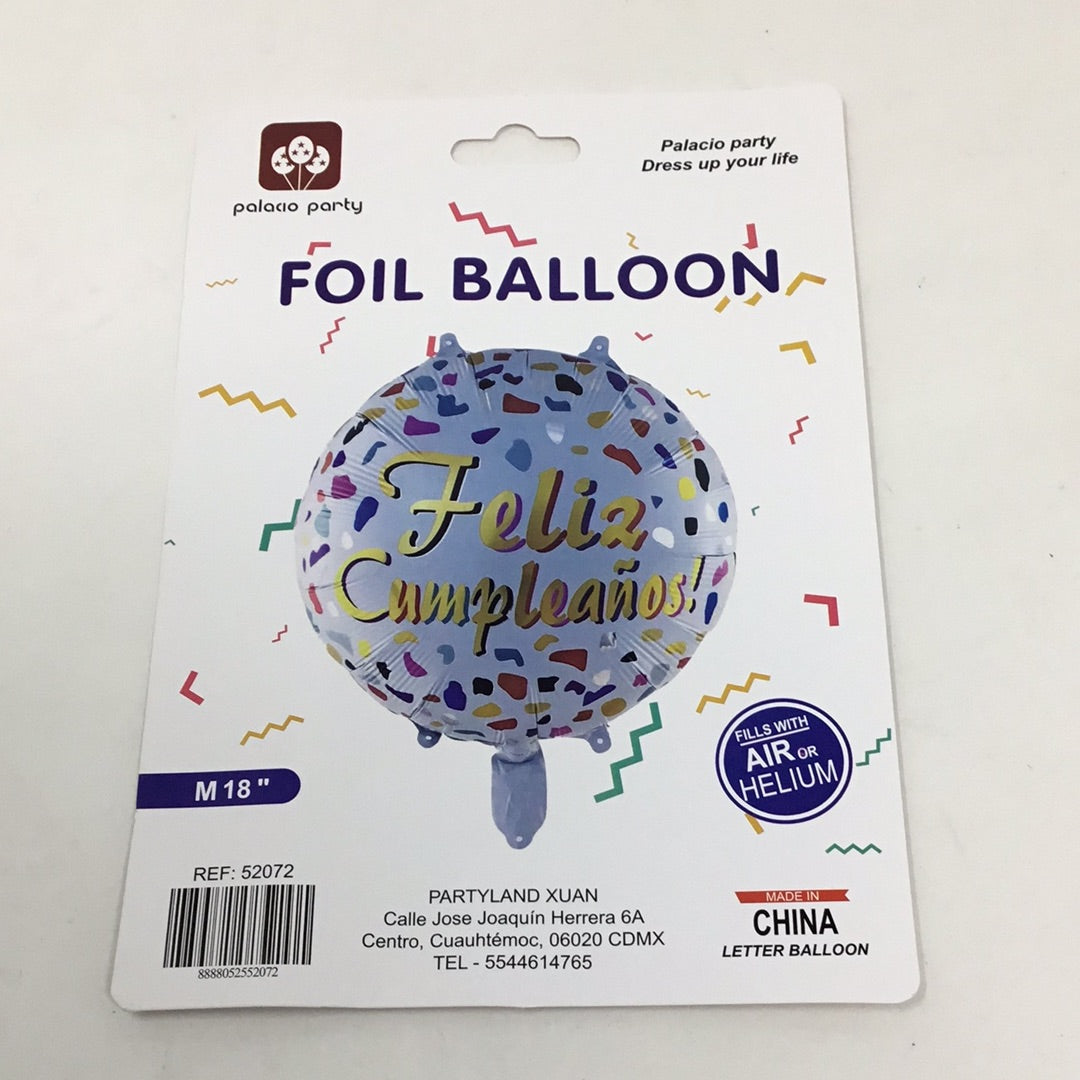 Globo cumpleaños confeti