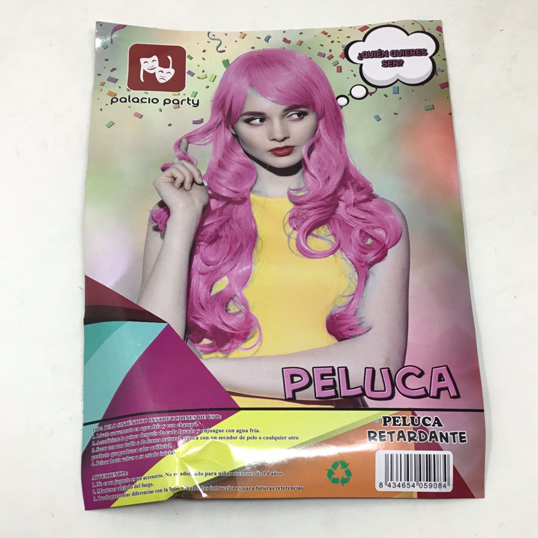 Peluca larga rosa palacio