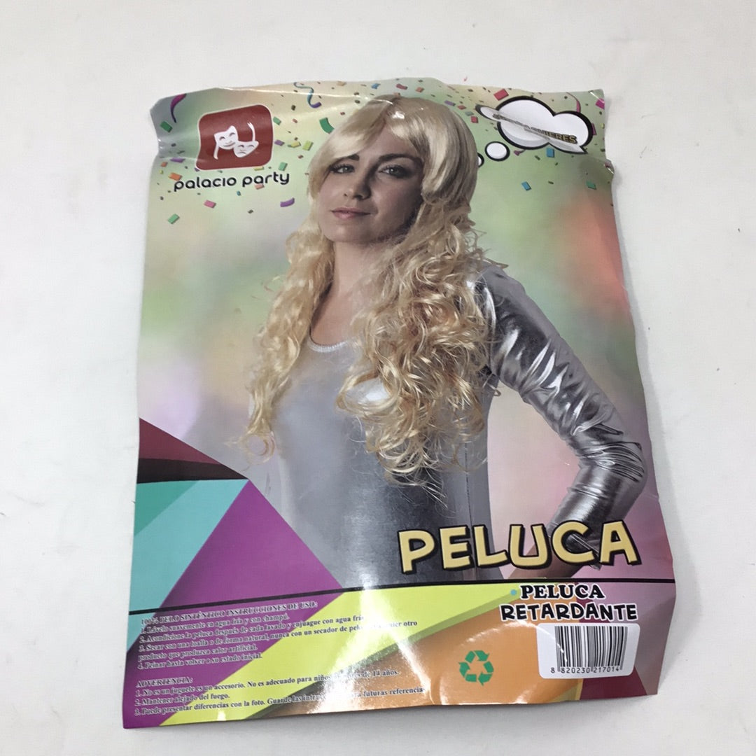 Peluca larga rubia palacio