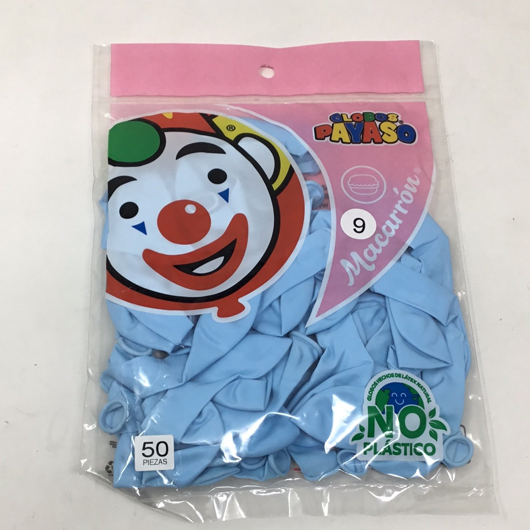 Globo payaso macarrón 9 50pz