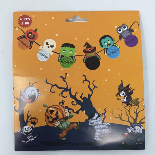 Colgante Halloween varios monstruos 6 piezas