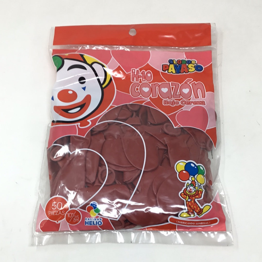 Globo Qiao corazón 10” 100pz