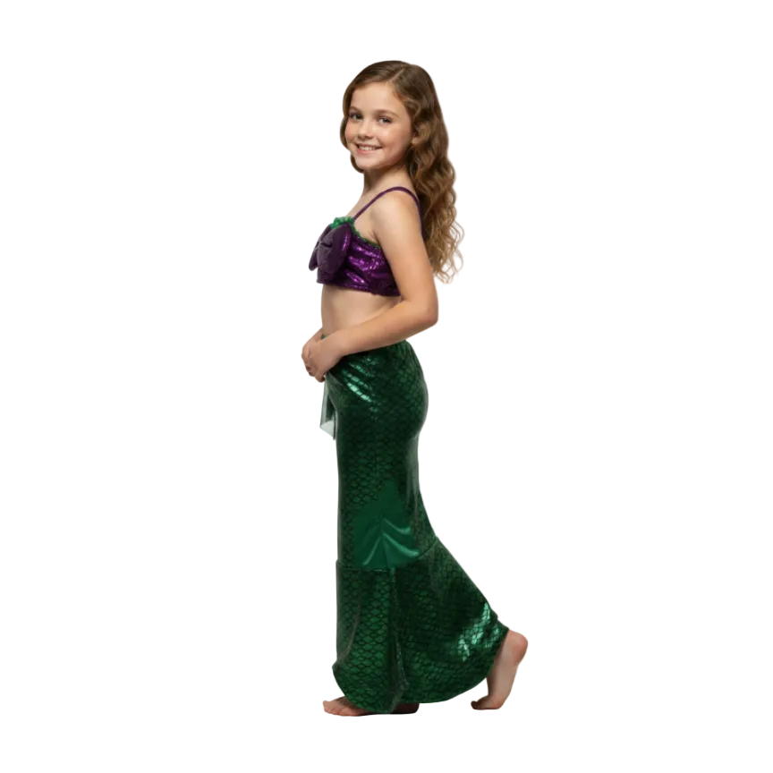 Cola Sirena Licra Verde