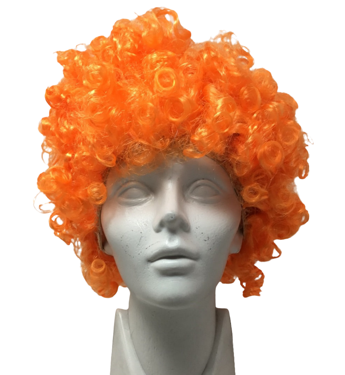 Peluca afro naranja