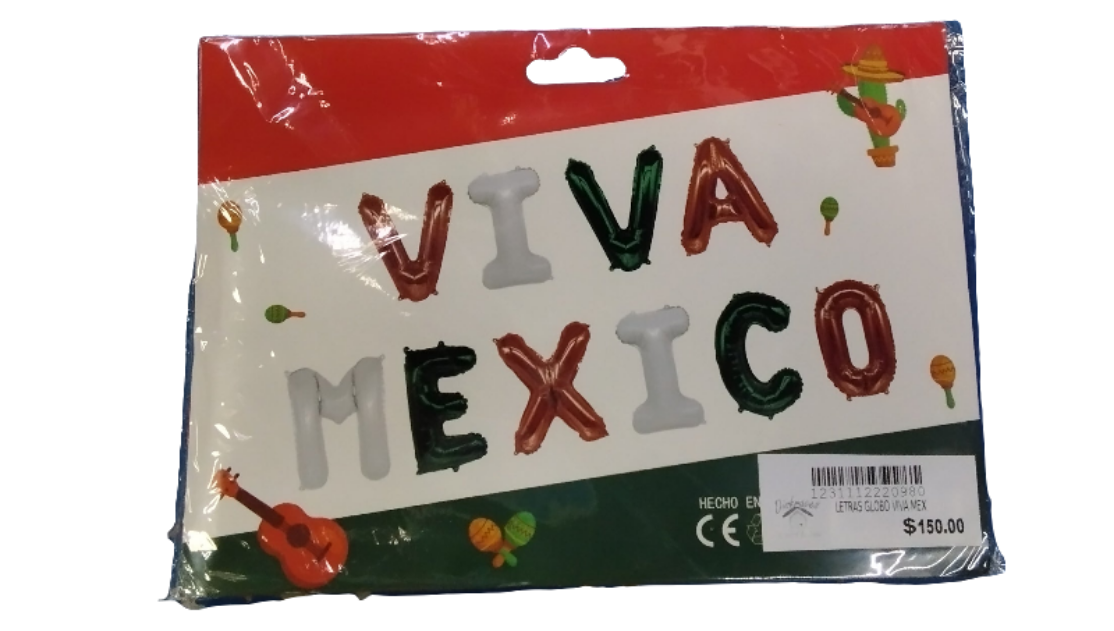 letras globo viva mex