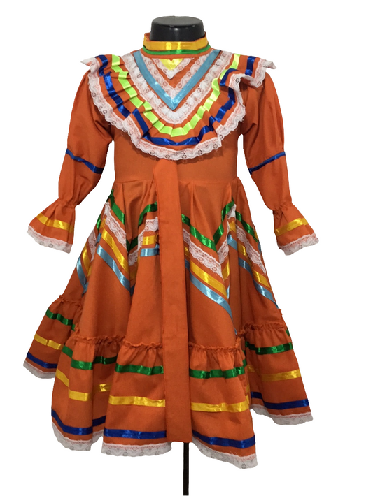 Vestido Jalisco naranja