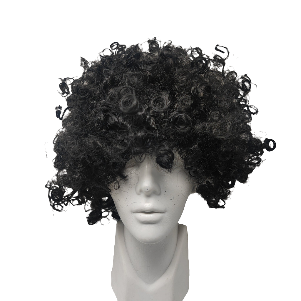 Peluca afro negra