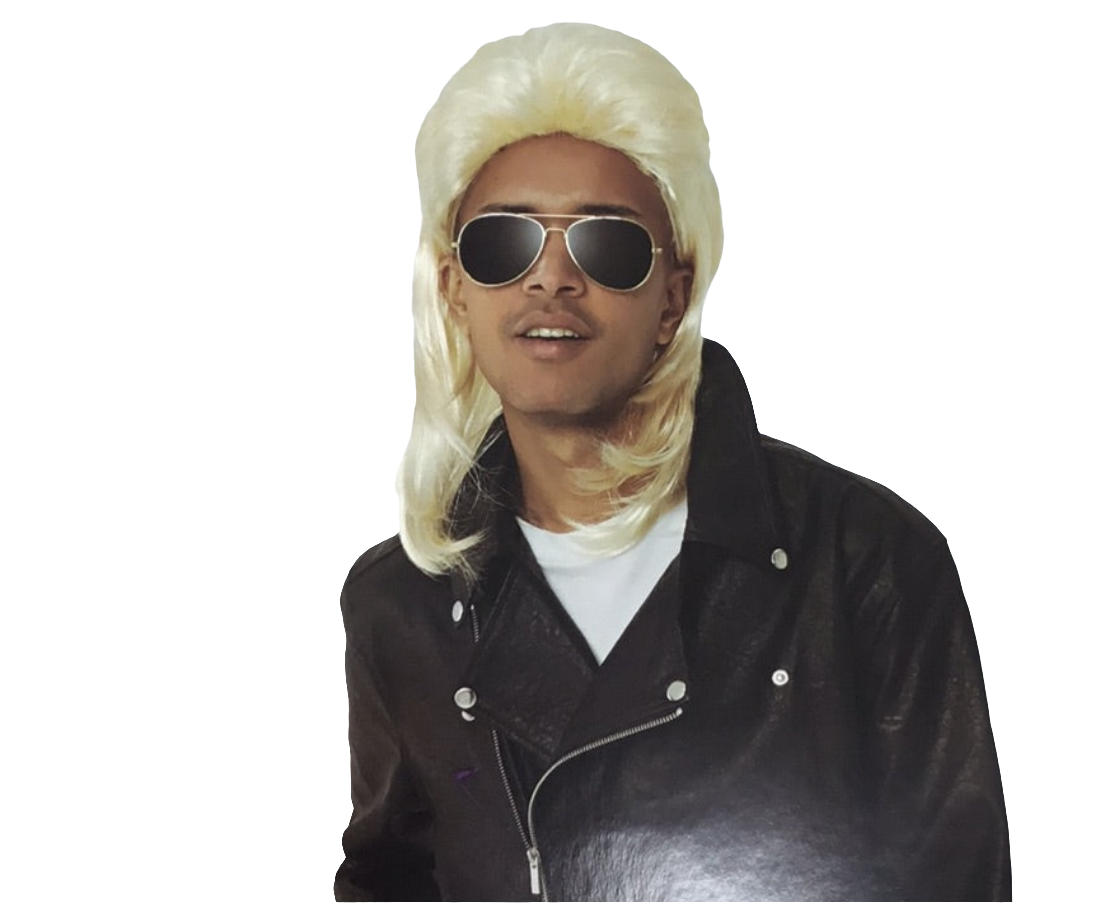 BLONDE MULLET WIG