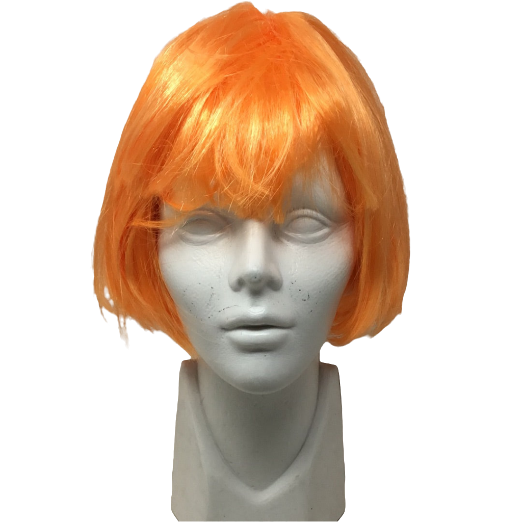 Peluca corta naranja