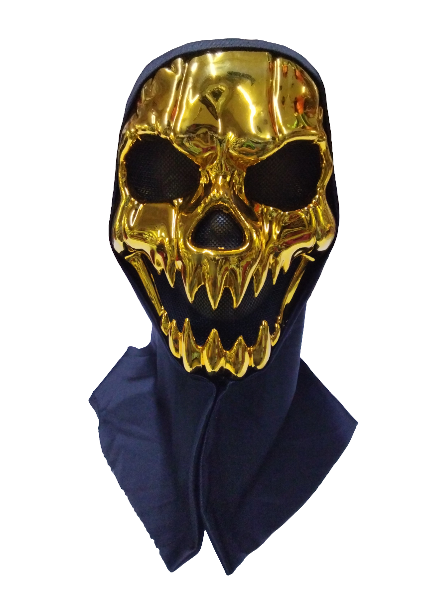 Máscara metálica Halloween dorada