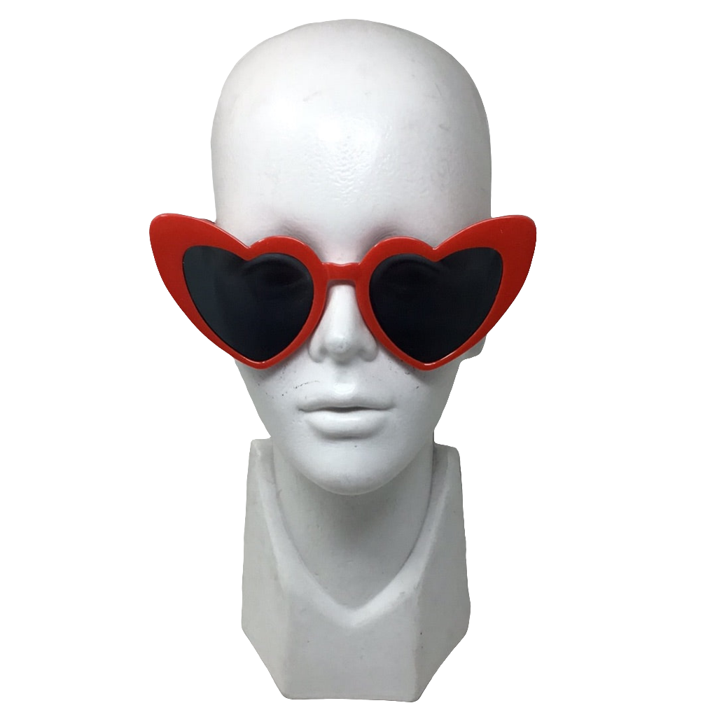 Lentes corazón rojo