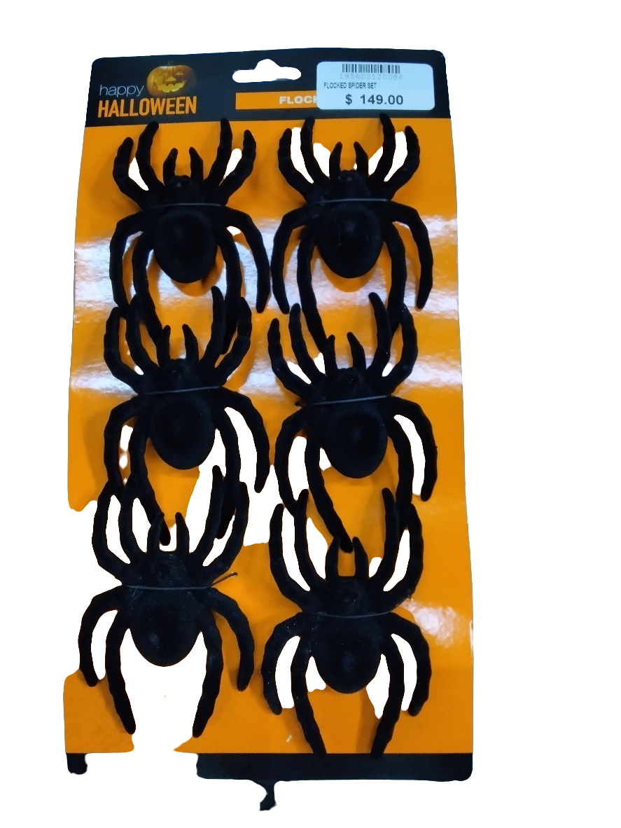 Flocked spider set