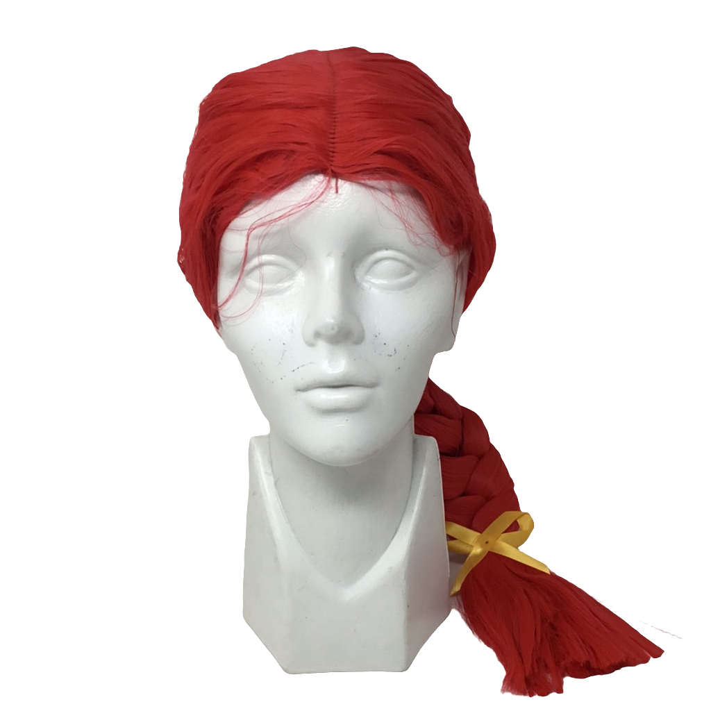 Peluca trenza roja
