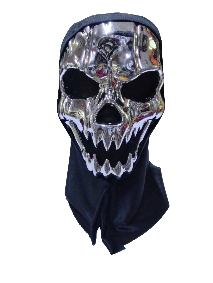 Máscara metálica Halloween plata