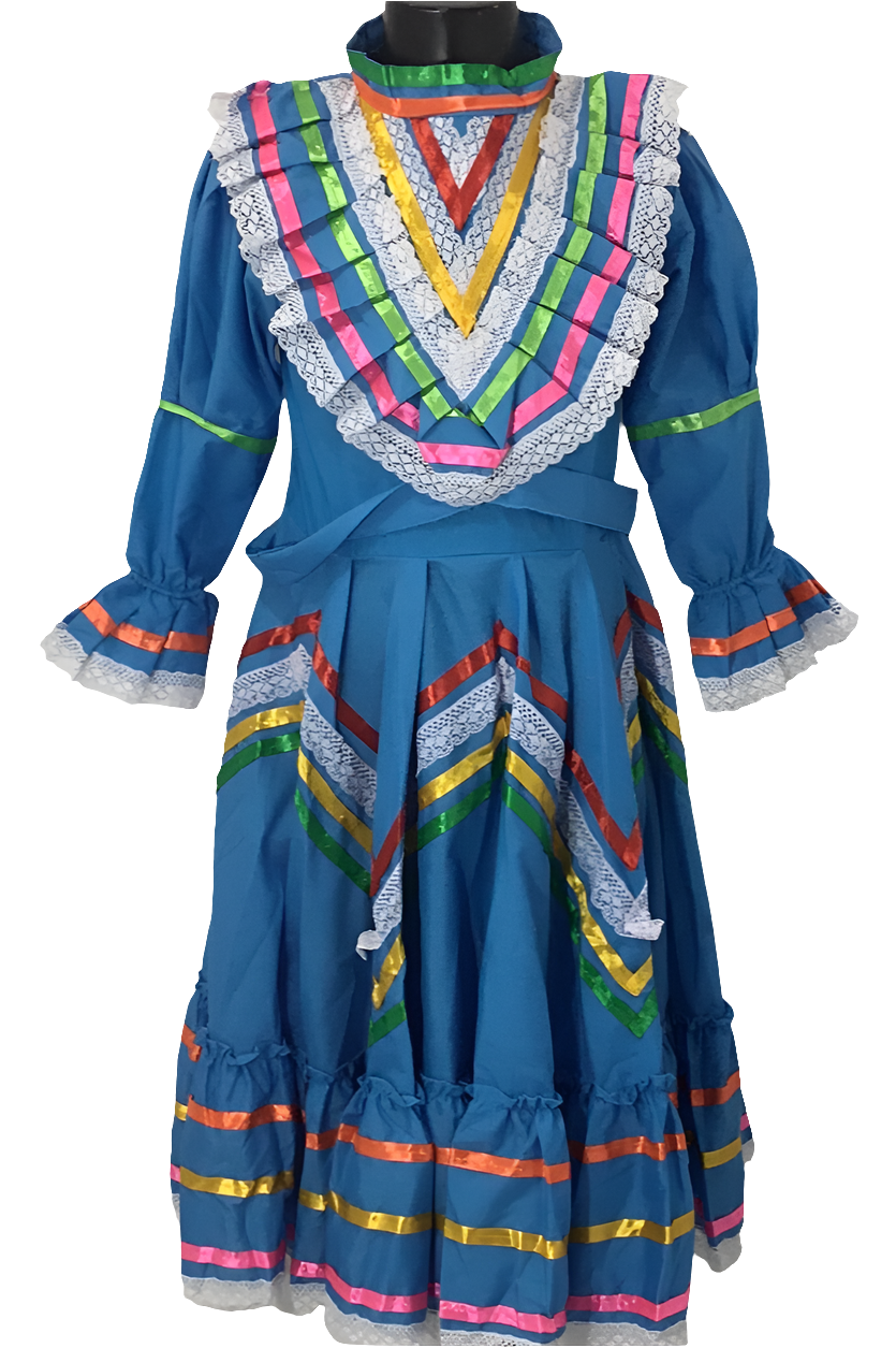 Vestido Jalisco azul cielo