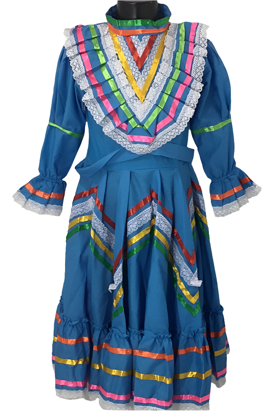 Vestido Jalisco azul cielo