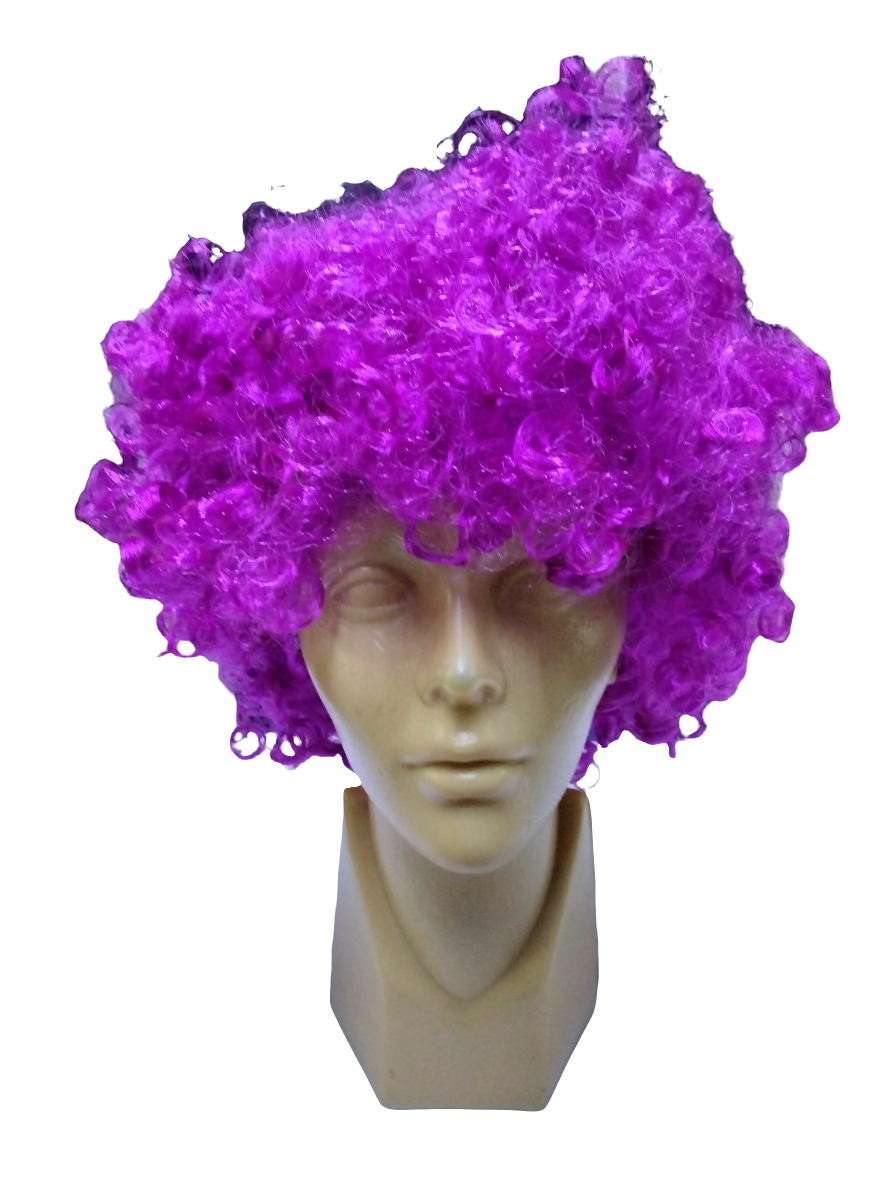 Peluca afro morada