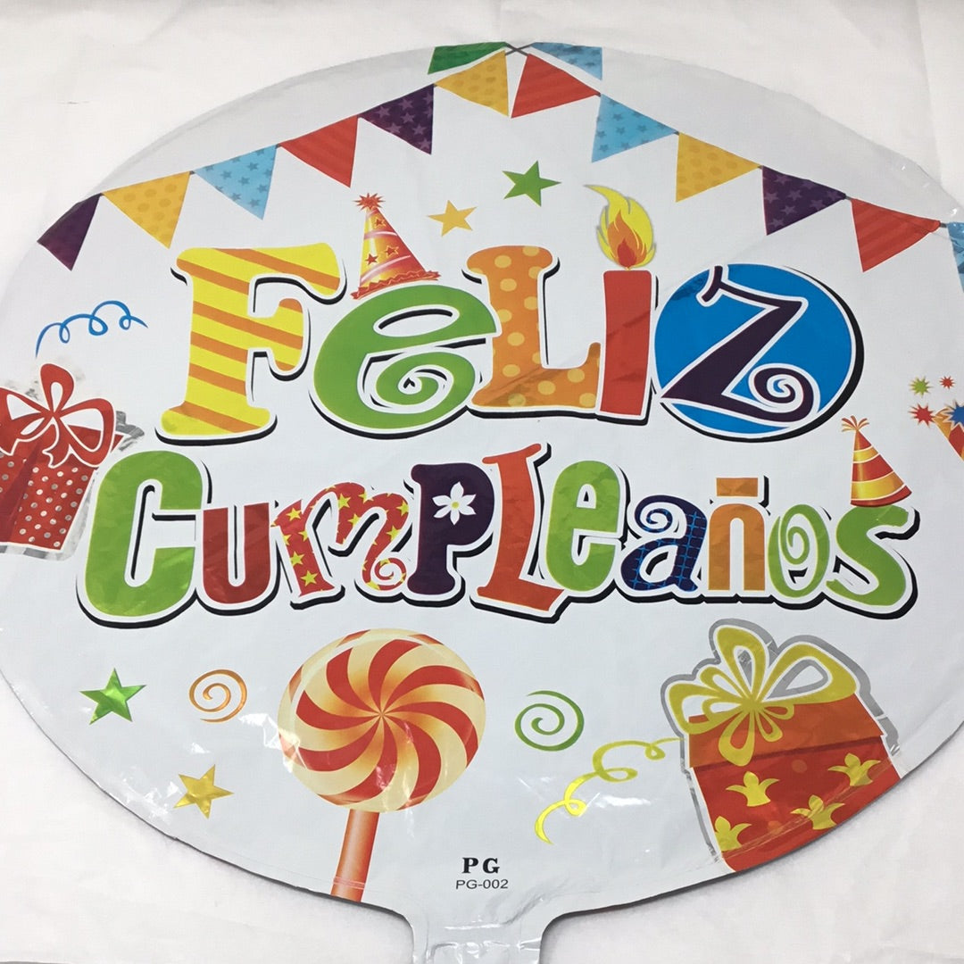 Globo cumpleaños blanco regalo