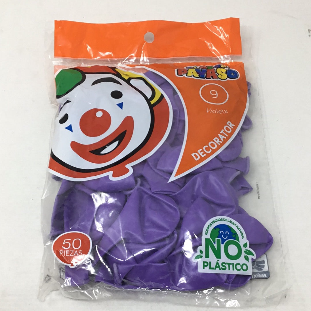 Globo payaso #9 50PZ
