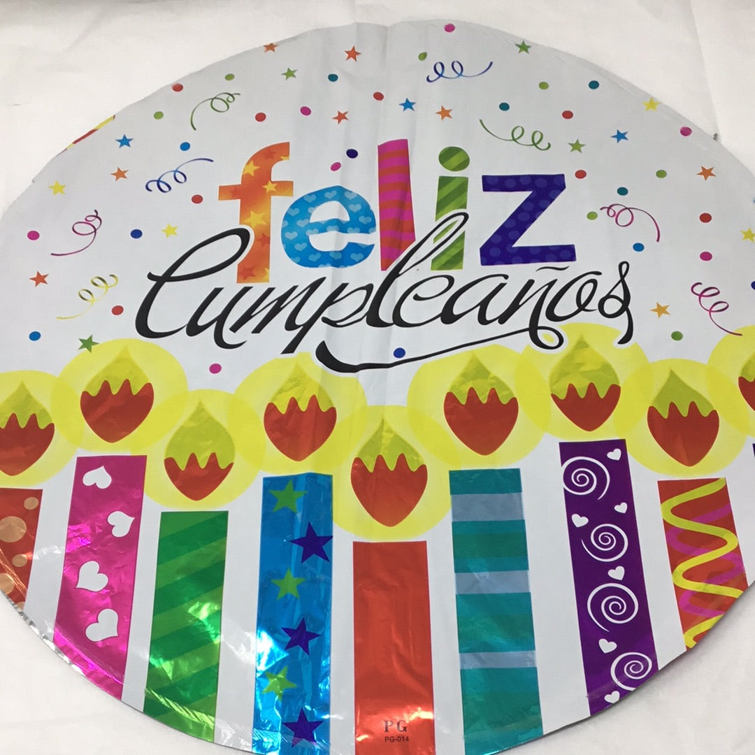 Globo cumpleaños blanco vela