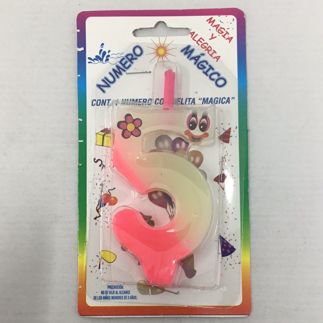 Velas numero bicolor ec