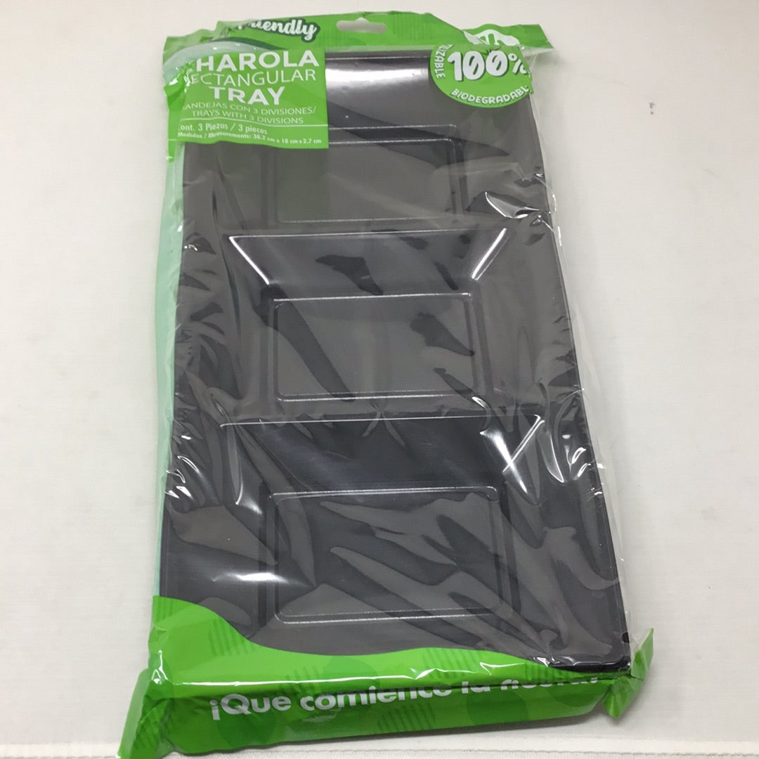 Charola rectangular 3pz