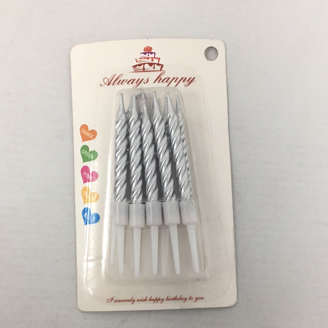 Vela metalica espiral 10pz