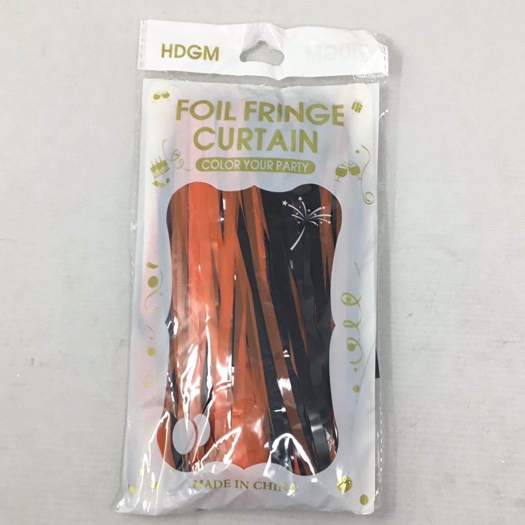 Cortina fiesta naranja-negro