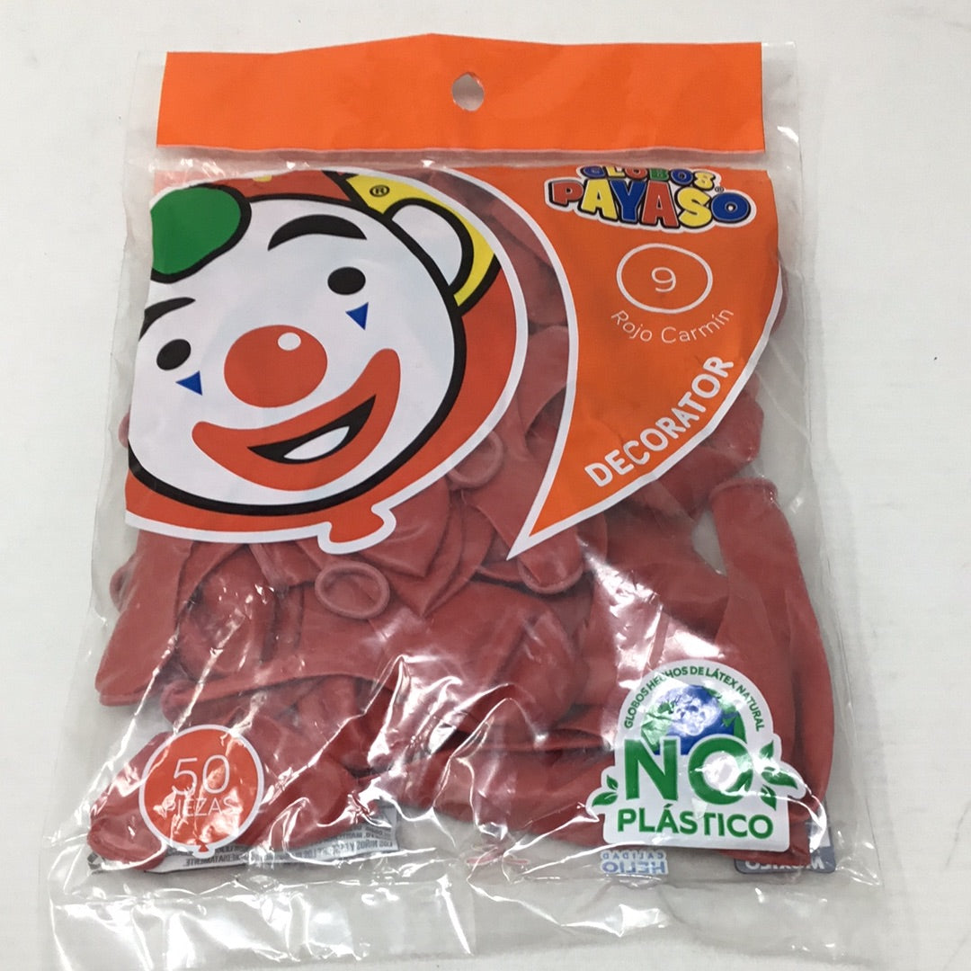 Globo payaso #9 50PZ