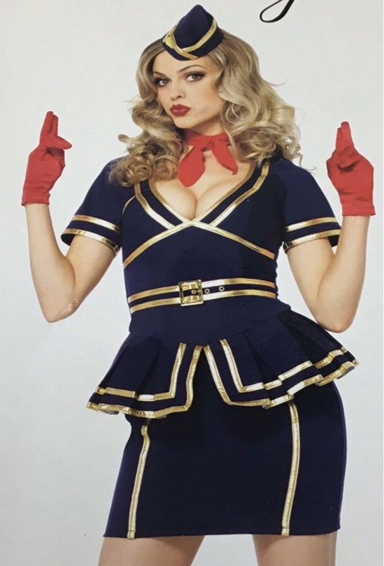 Disfraz adulto Friendly Skies Flight Attendant