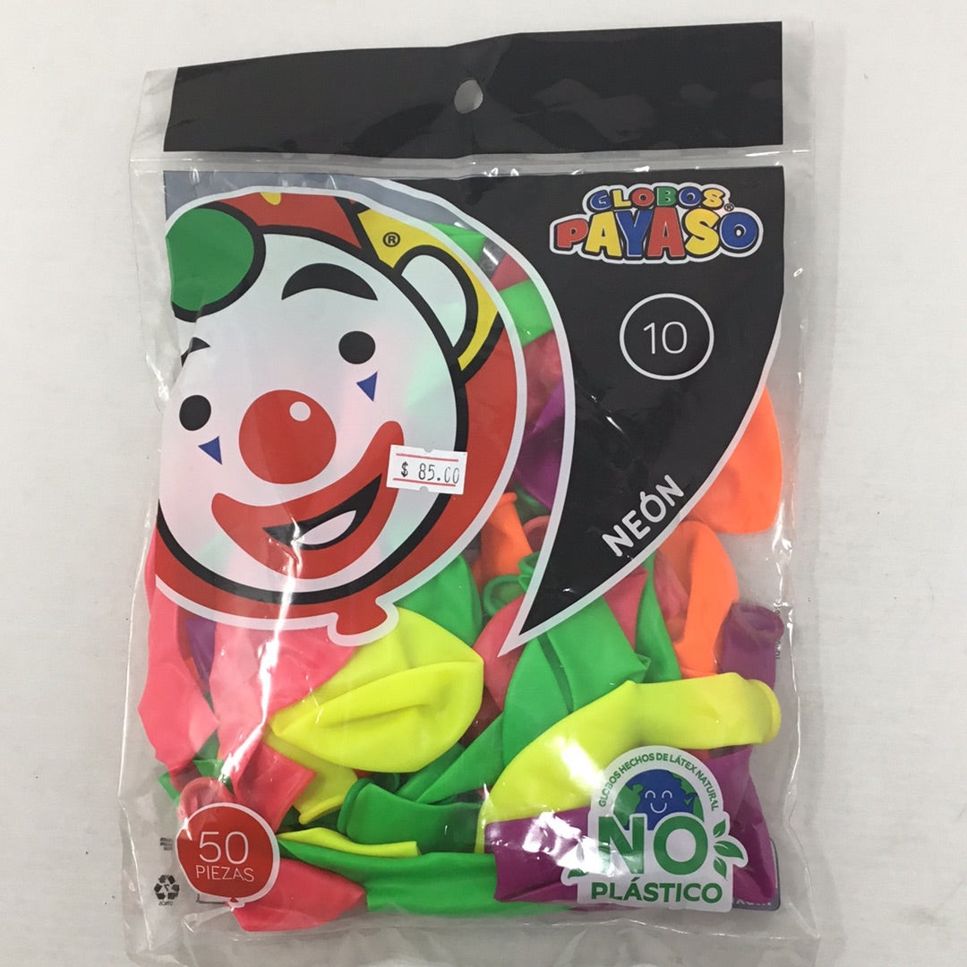 Globo neón 10” payaso