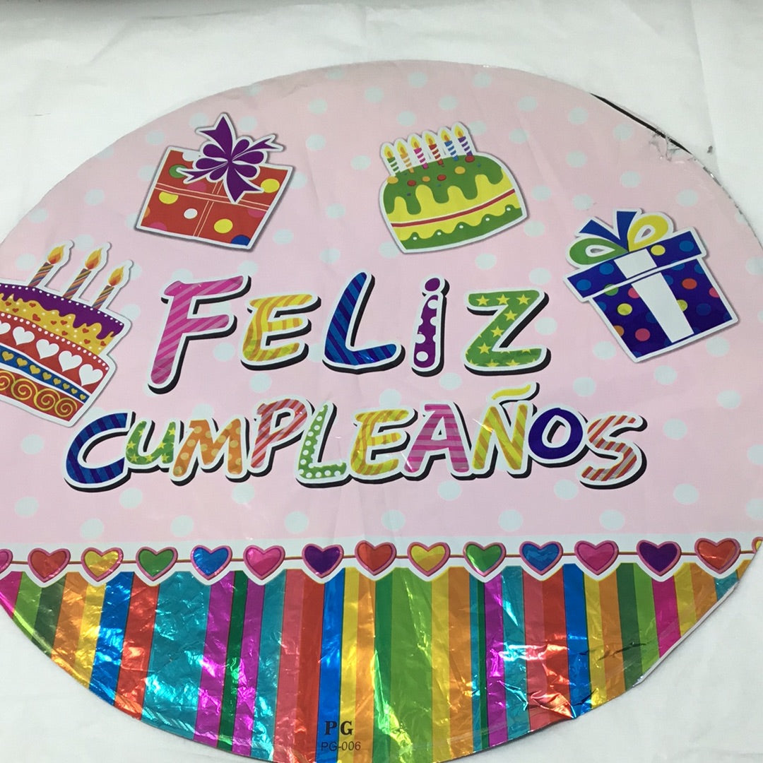 Globo cumpleaños rosa pastel