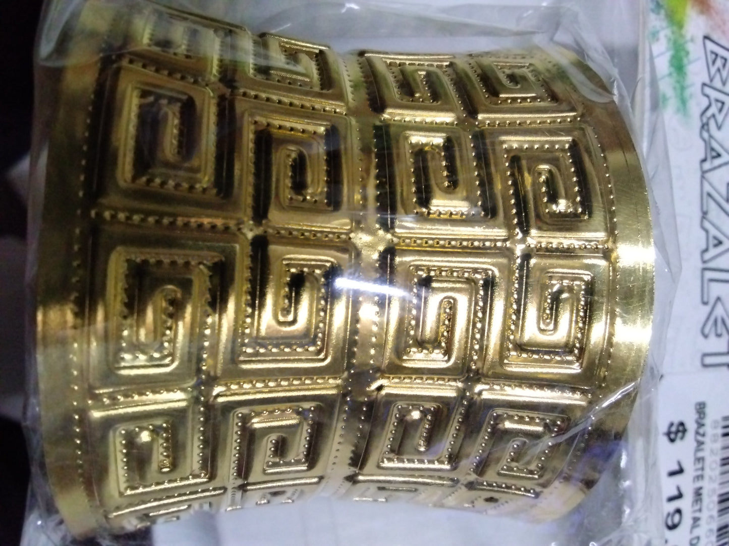 Brazalete metal dorado