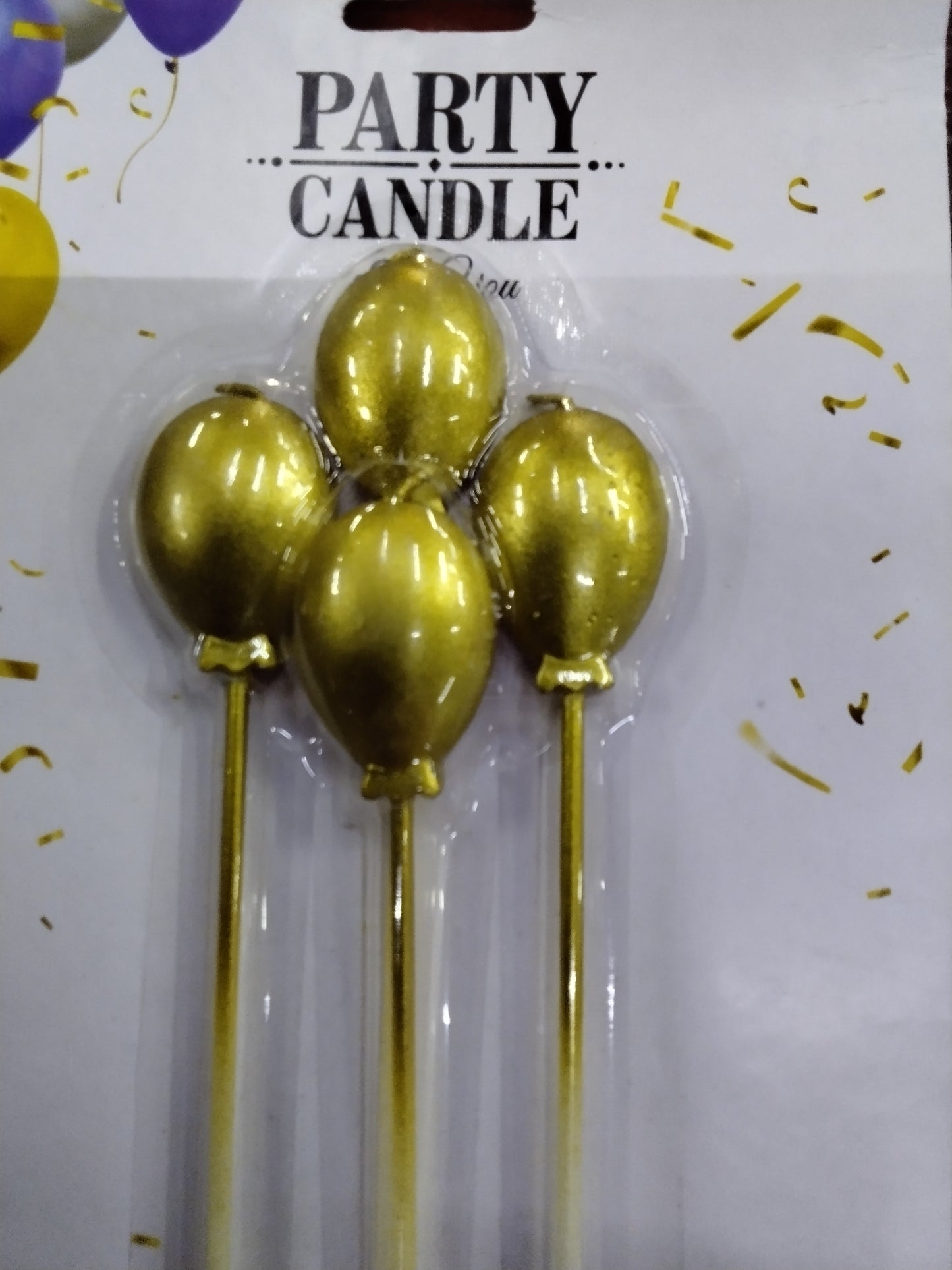 Vela globos dorada/plata