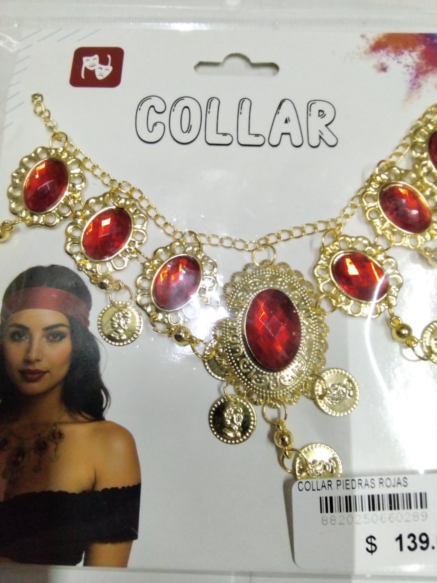 Collar piedras rojas