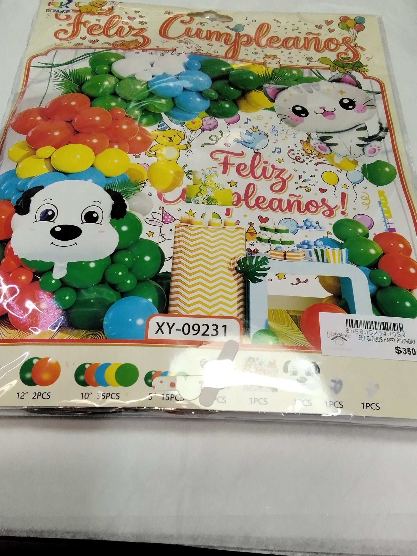 Set Globos happy birthday