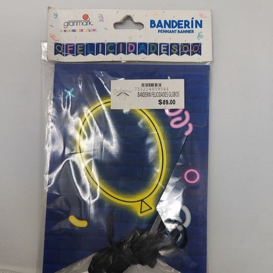 Banderin felicidades globos