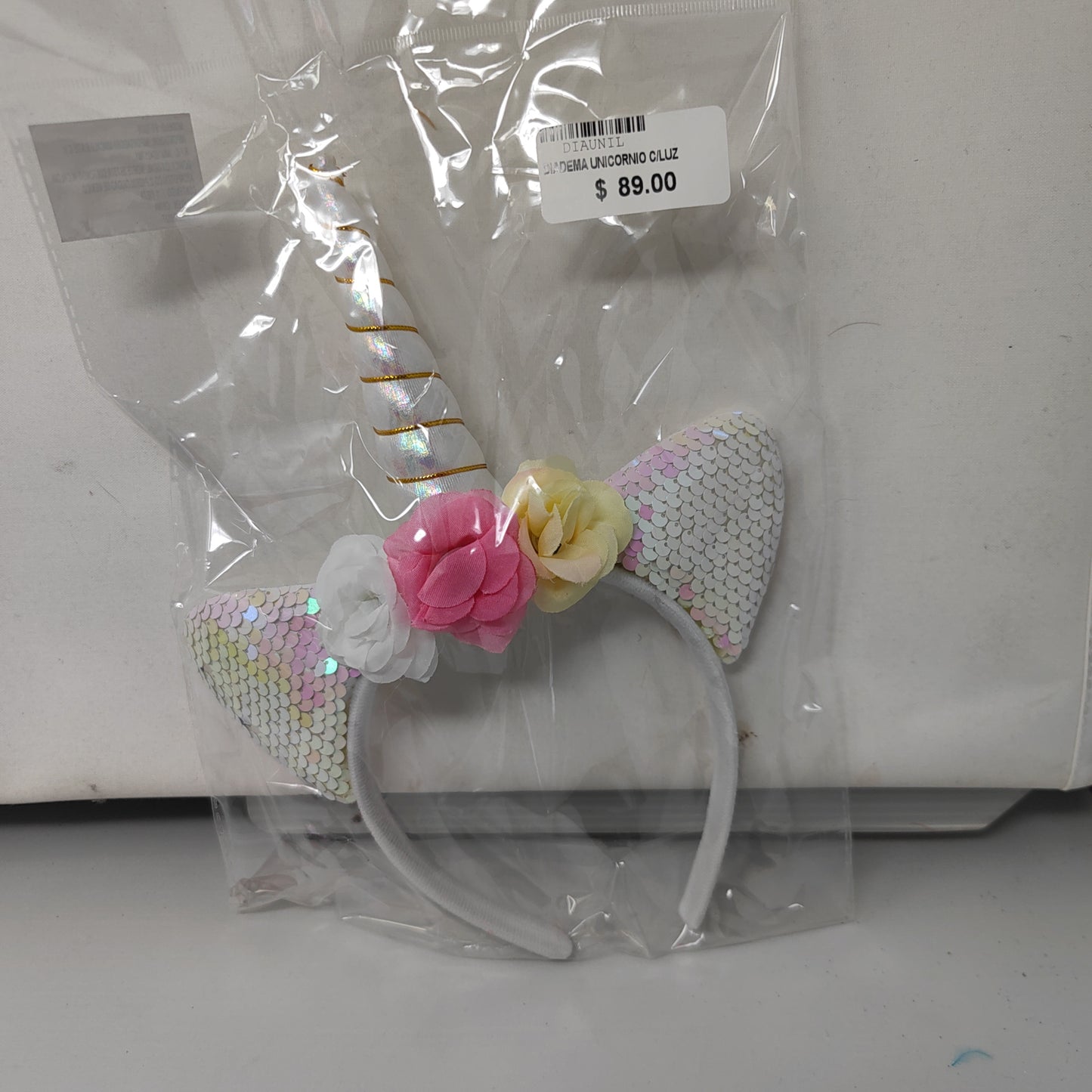 Diadema unicornio con luz