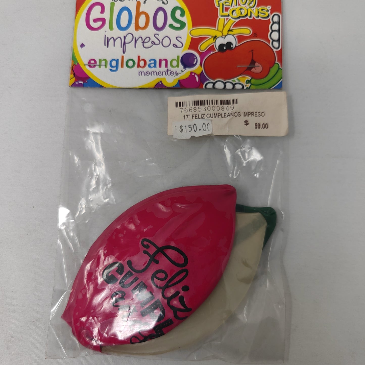 Globo 17'' feliz cumpleaños impreso