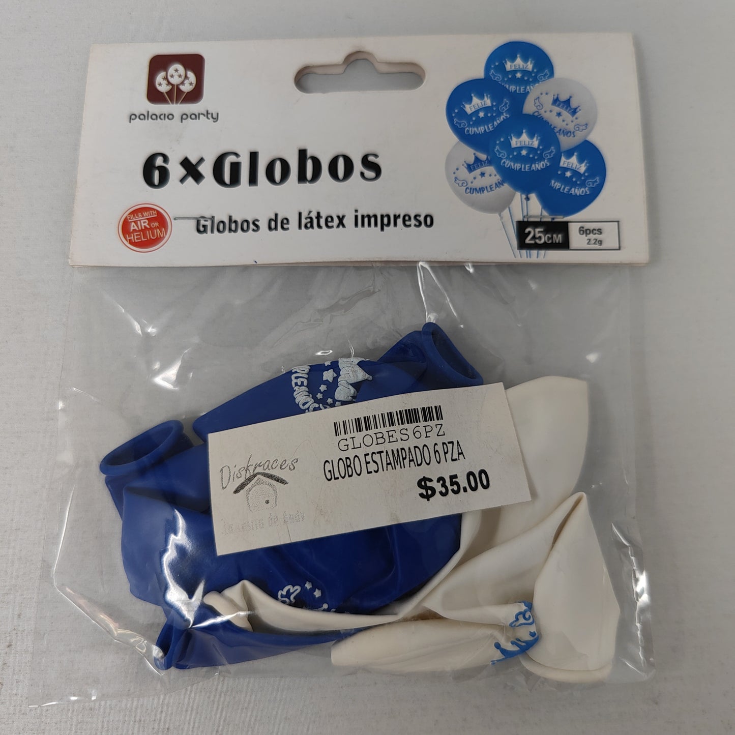 Globo estampado 6 pza
