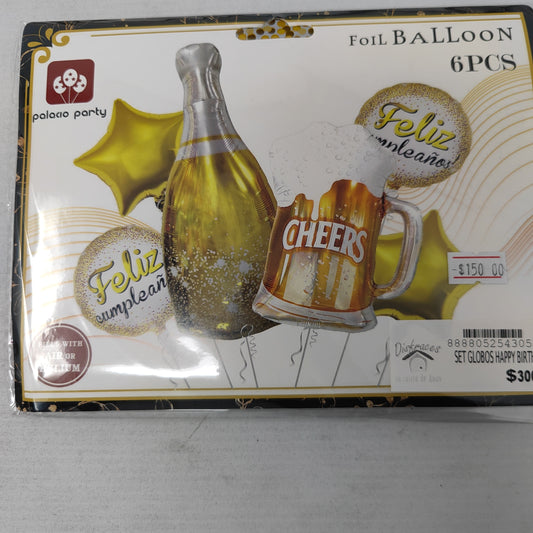 Set globos happy birthday