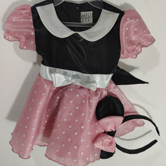 Vestido boleado rosa