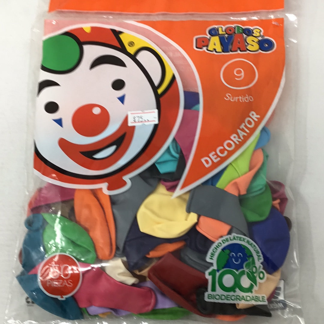 Globo payaso #9 50PZ