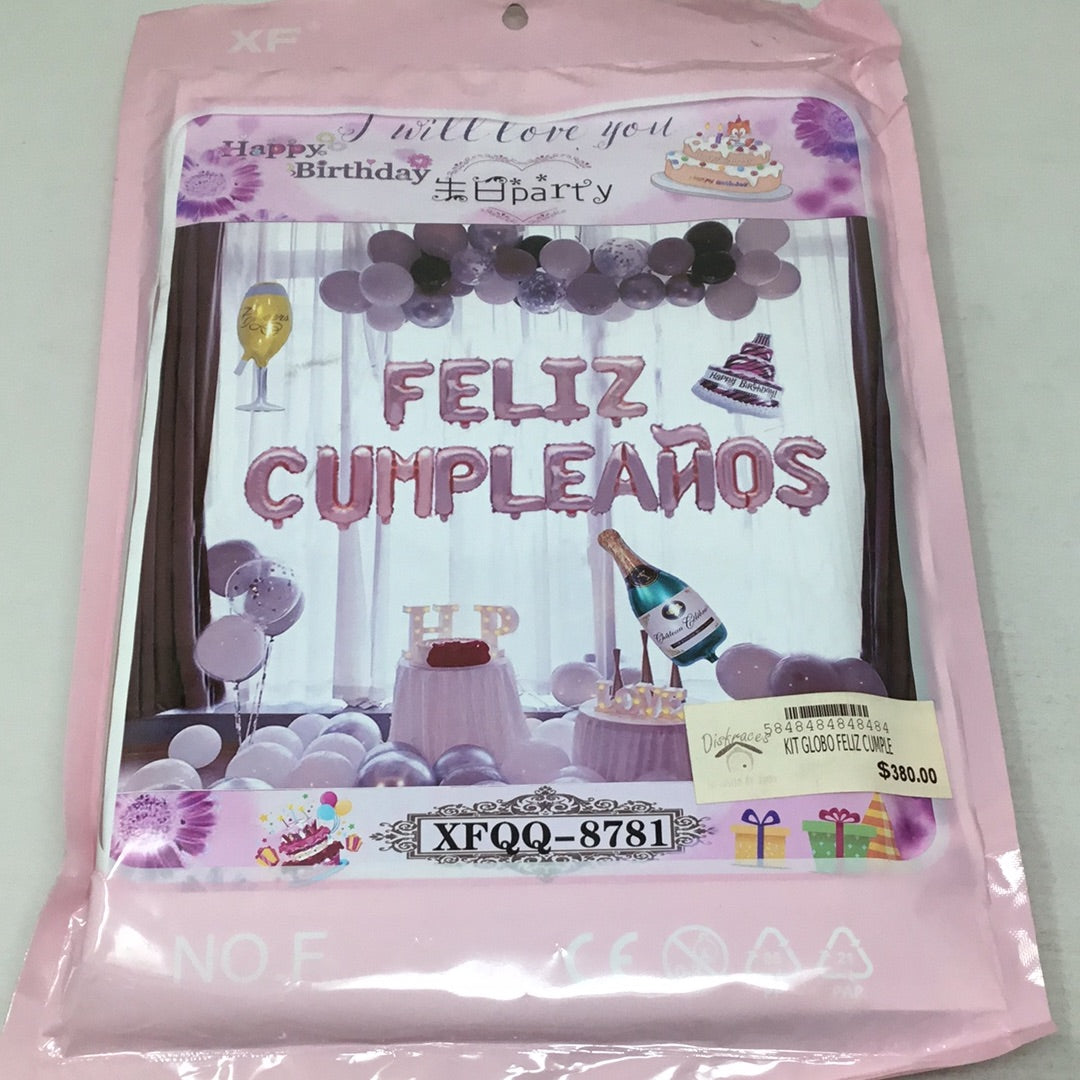 Globo kit feliz cumple