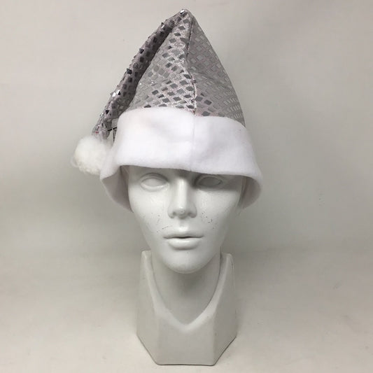 Gorro de santa metalico plata