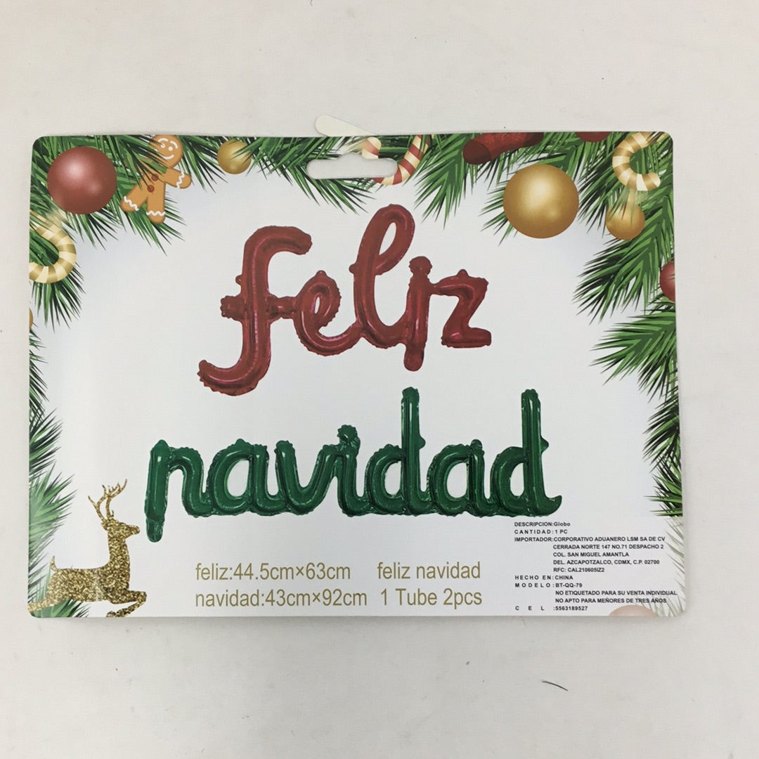 Letrero globo navidad