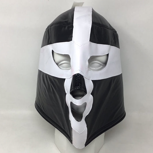 Máscara de luchador negro con blanco